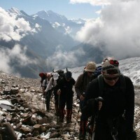 Manaslu team on glacier