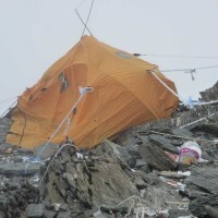 damaged tent