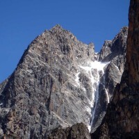 Bation-and-looking-up-the-Diamond-Couloir-from-the-summit-of-Point-John.