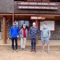 Chris,-Dave,-Steve-and-John-at-the-Park-Gate,-Mt-Kenya.