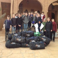 After the trek, wrapped up warm for the journey back to Marrakech