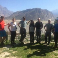 Gary, Mary, Lee, Lily, me, David and John D. in Skardu. We were clean and eager to be on the trail.