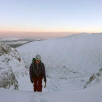 Approaching Thompsons route on Ben Nevis