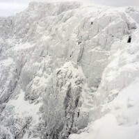 Climbers on Number 3 Gully Buttress