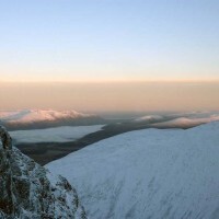 Dawn light and a cloud inversion over Loch Lochy