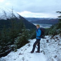 Snow down to forest level on the approach