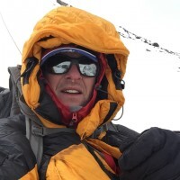 The leader enjoying a selfie in -20C windy conditions at 7500m