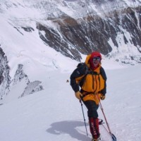 Chris at around 7200m, North Col below.