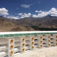 Looking towards the highest road that we will visit at end of trek