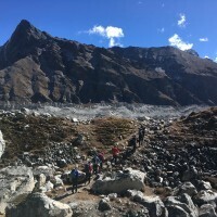 Crossing the glacier