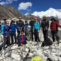 Our team built a cairn with 12 stones, one for each member of the team