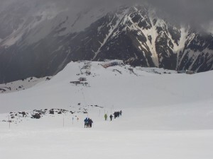 the walk back dow to the barrels