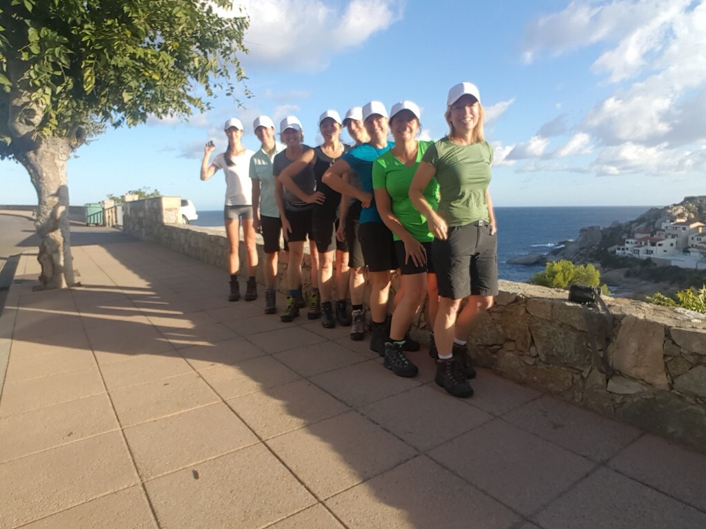 The team line up on Corsica