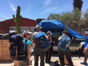 Loading up to head into the mountains