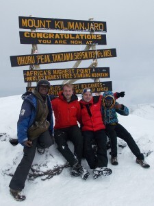 Adam and Paul with their guides Prosper and Emmanuel