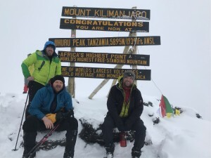 Terry, Ian and Nathan at the summit