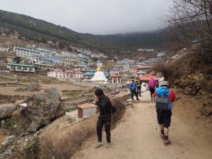 Adventure Peaks Island Peak Team Arriving at Namche