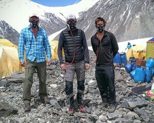 Adventure Peaks Team Testing Oxygen at ABC on Everest