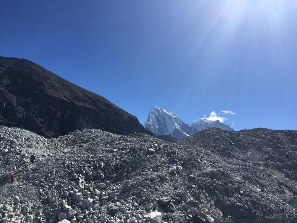 Crossing the glacier