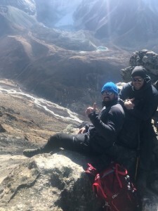 Island Peak 8th November Team at Dingboche