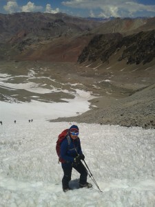 On the way to Camp 1 on Aconcagua