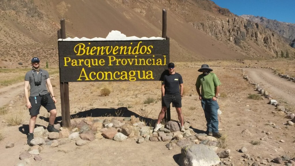 At the Park Entrance for Aconcagua. Ready to Start the Trek to Pampa De Lenas