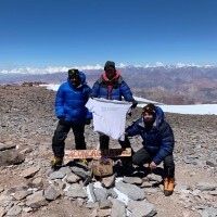 Iain, Dave and Manesh on the summit of Aconcagua