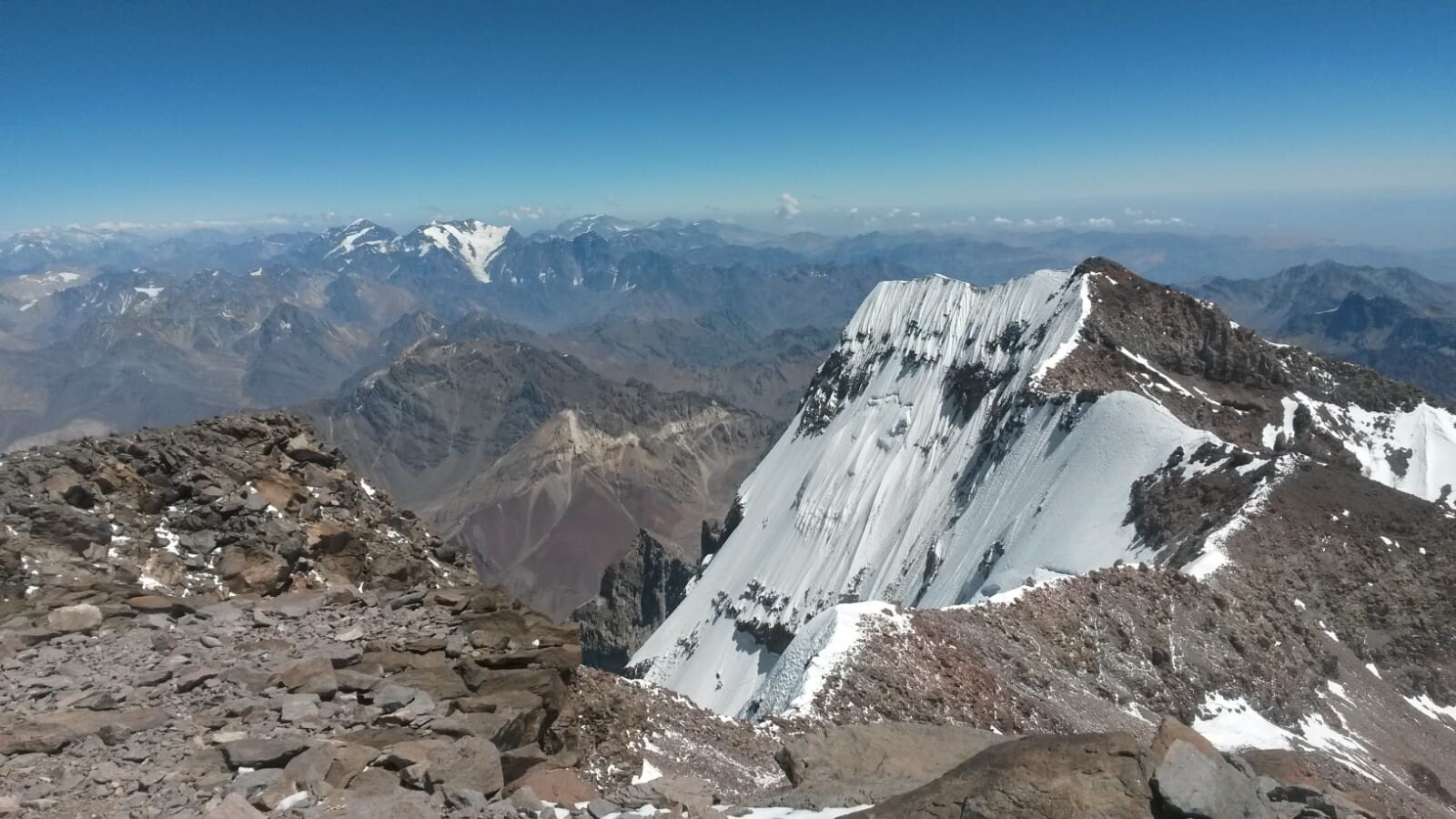 View from the summit of Aconcagua