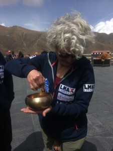 Viv gets to grips with a singing bowl