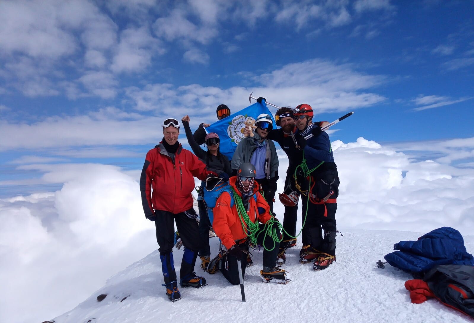 Summit group shot JKW Elbrus 13th June 2019