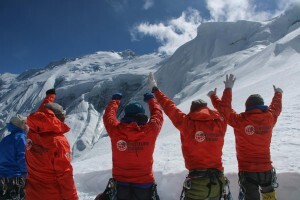 Stu and some of the Sherpas advertising while giving homage to AIV