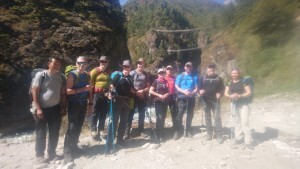 Crossing the Dudh Khosi below Namche