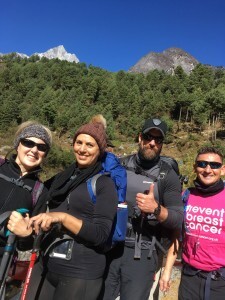 Sally, Yasmin, Glenn and Richard on the trail