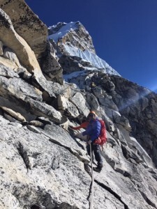 Phurba Enjoying The Rock