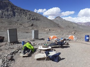 Duncan and Dave relaxing at Base Camp